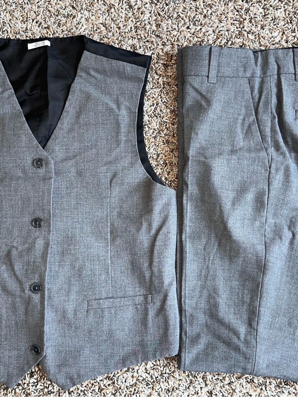 Calvin Klein Gray Dress Vest and Pants Set
